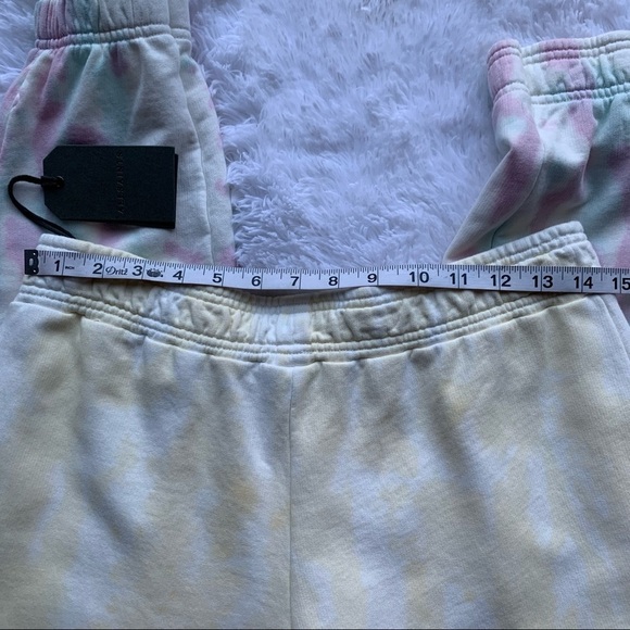 All Saints | NWT Size 10 Pippa Yellow & Lilac Tie Dye Joggers orig $155 - Picture 10 of 16